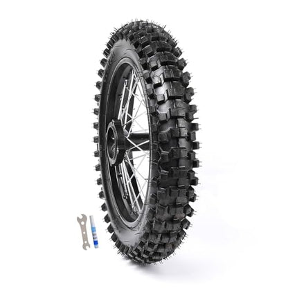 TDPRO 90/100-14 Rear Wheel Tire Rim w/15mm Bearing & Rear Swing Arm Swingarm for Dirt Pit Bike 125cc 140cc 150cc - size: Rear 90/100-14