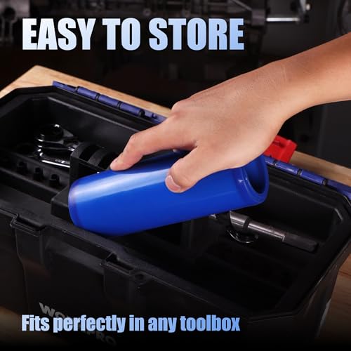 WORKPRO Flexible Silicone Oil Funnel for Automotive Use, Blue - color: Blue