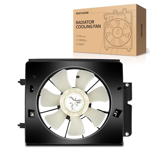 Torchbeam Engine Cooling Radiator Fan Assembly Compatible with Honda CR-V 2002 2003 2004 Radiator Cooling Fan Kit Replacement 620-233 38611PNLG01 38615PNB003 - size: 2002-2004 CR-V