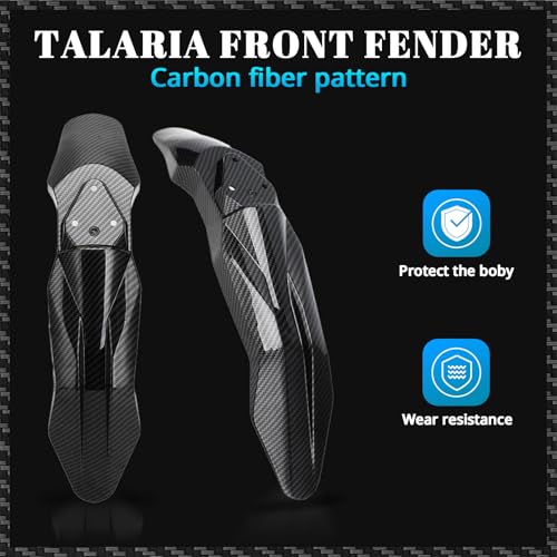 CHANGCHENG Motorcycle Front Fender Mudguard for Talaria Yozma In10 - color: Carbon Fiber Pattern