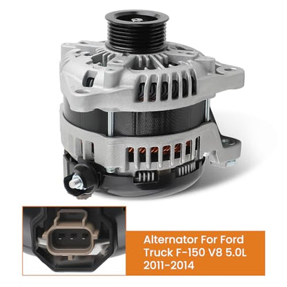 maXpeedingrods Alternator for Ford F150 2011-2014 V8 5.0L 4951cc 302cid, 11532 104210-6270 CL3T-10300-AA AL3T-10300-CA