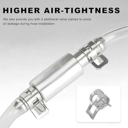 Brake Bleeder Hose, One Way Check Valve Clutch Bleeding Tool for Car, with Caps - color: With Caps
