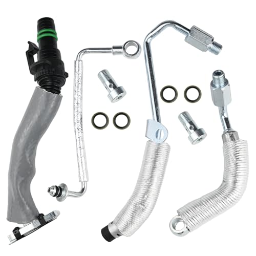 4PCS Turbo Oil Return and Feed Line with Coolant Line Assembly Kit