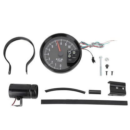 12V 5in Car Tachometer with LED Shift Light 7 Color Display 11 RPM Clear Lens Installation Package for 4 6 8 Cylinder Vehicles