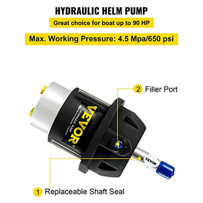 VEVOR Hydraulic Outboard Steering Kit 90HP Marine Hydraulic Steering System