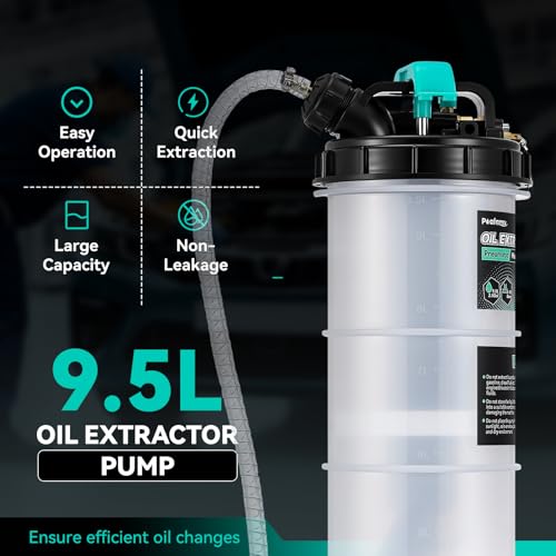 Poafamx 9.5L Oil Extractor Pump Pneumatic/Manual 2.5 Gallon Fluid Extractor - size: 2.5 Gallon
