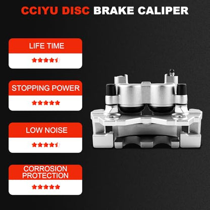 cciyu Front Left Disc Brake Caliper Assembly with Bracket 18B4811 - size: Front Left[18B4811]
