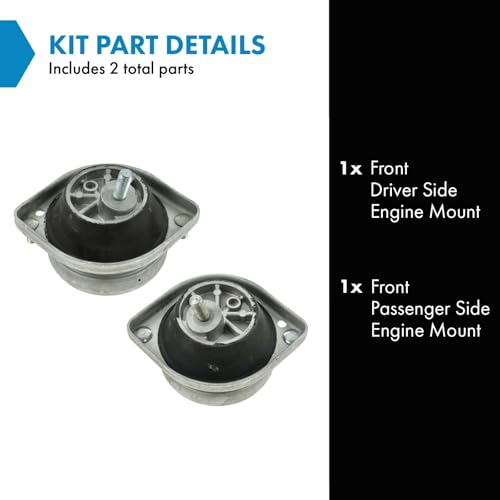 TRQ Left and Right Engine Mount Set Drivers Side - style: MTA34386