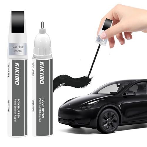 KIKIMO for Tesla Touch Up Paint(Solid Black(PBSB)), - color: Solid Black(PBSB)