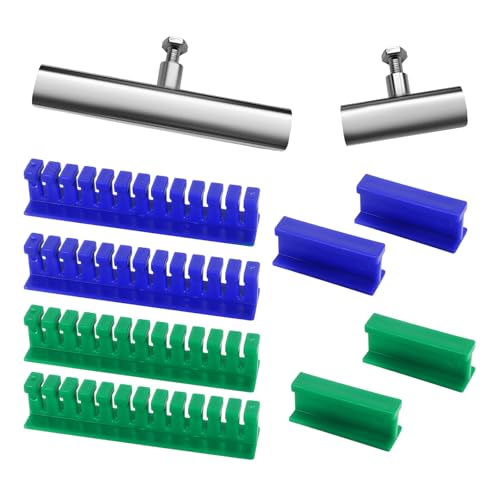 Paintless Dent Repair Tools, Car Dent Removal Kit Auto Body Dent Puller Glue Tabs, Green Blue Long Dent Remover Tool Pulling Tab, Automobile Pulling Bridge Body Repair Tool Kit