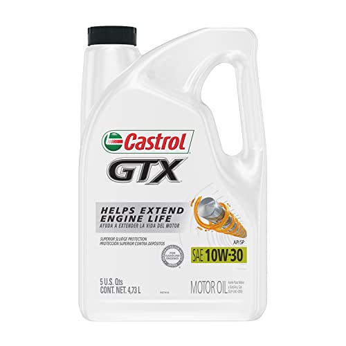 Castrol GTX 10W-30 Conventional Motor Oil, 5 Quarts (Pack of 2) - size: 5 Quarts (Pack of 2)