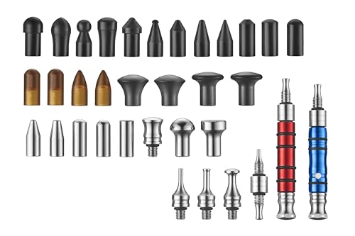 34PCS Tap Dow Dent Repair Tool Kit, Paintless Removal Tools, Auto Body Motorcycle Gas Tank Dent Ding Fix Tools