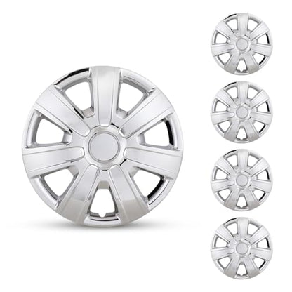 15 Inches Wheel Rim Cover Hubcaps, Hubcap Wheel Covers - color: 5076-Chrome-15