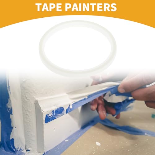 1 Pc 0.2 Inches x 10.9 Yards Universal Painters Tape - DIY Car Auto Paint for Masking Tape No Residue - Crepe Paper White - color: White, size: 0.2 Inches x 10.9 Yards