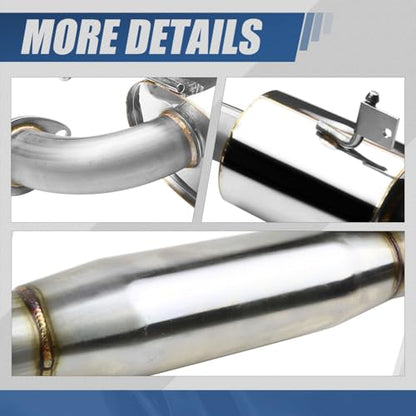Auto Dynasty 3.5" Round Catback Exhaust System For 90-97 Mazda Miata MX-5