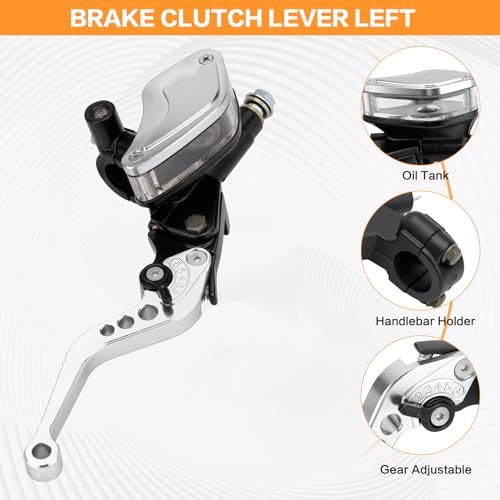 Universal Motorcycle 7/8" 22mm Clutch Master Cylinder Brake Lever - color: Silver