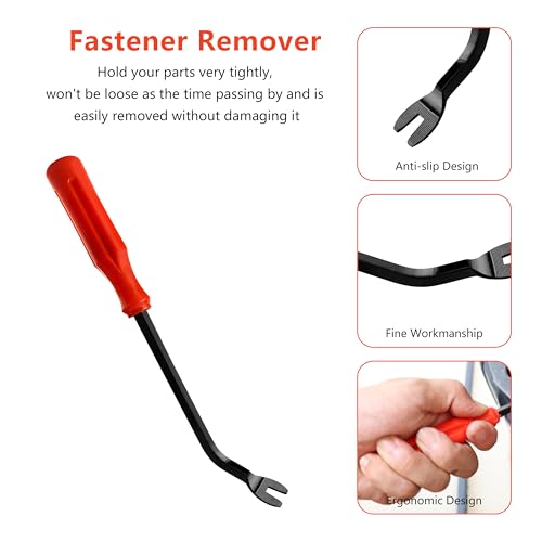 Compatible with Ford GM Toyota Honda Nissan Car Push Retainer Clips 1045pcs with 30 Popular Push Pins for Auto Parts Sizes - Includes 10 Cable Ties and Red Fastener Remover - size: Car Clips 1045PCS-Red