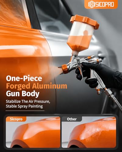 Professional LVLP Spray Gun, Automotive Paint Gun - color: Orange