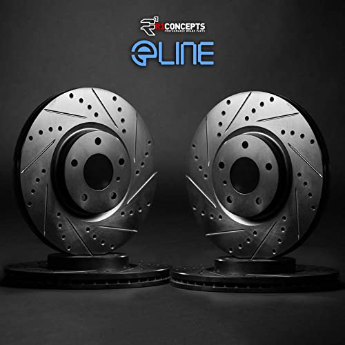 R1 Concepts Front and Rear Brake Rotors Fits 2019-2022 Genesis G70 - size: Front and Rear