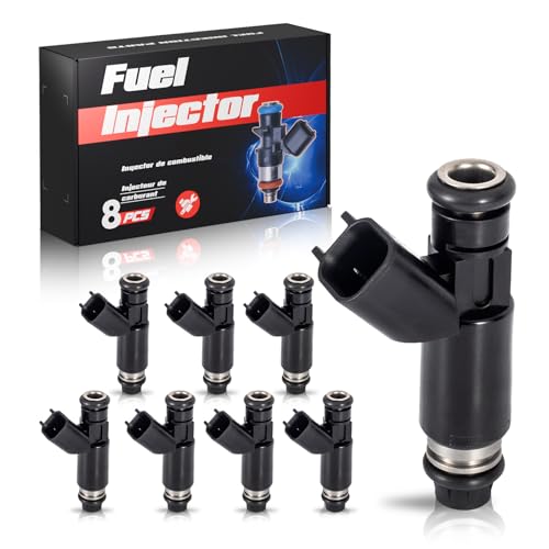 ENA Fuel Injector for FJ502 12580426 832-12114 25326903 Set of 8 Compatible with Chevrolet GMC Avalanche Express Silverado Suburban 1500 Tahoe Sierra Yukon XL V8 5.3L 2002 2003 2004 2005 2006 2007