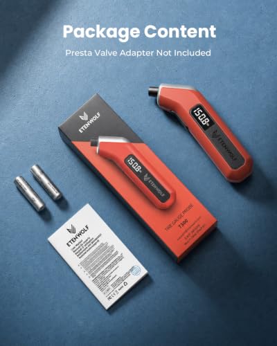 ETENWOLF T300 2 Pack Digital Tire Pressure Gauge 200 PSI for Car Tires - color: Vivid Orange