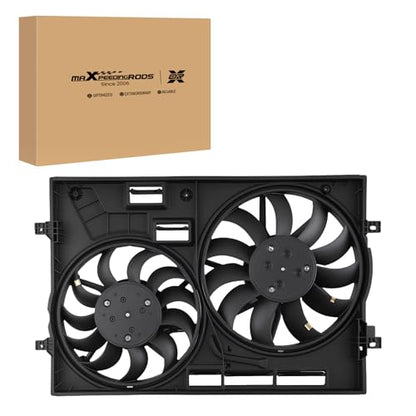 maXpeedingrods Dual Radiator Cooling Fan Assembly w/Brushless Motor for Audi Q3 2019-2021 2.0L, 3Q0121205B VW3115125 5WA121203T - size: 3Q0121205B