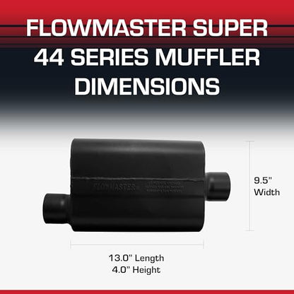 Flowmaster Super 44 Series Chambered Muffler – 3.00" Offset In/Center Out - color: Offset In / Center Out