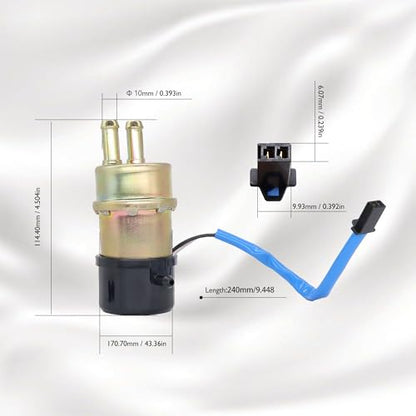 16710-MBA-612 Electric Fuel Pump 12 V Compatible with Honda VT750C - size: 16710-MBA-612