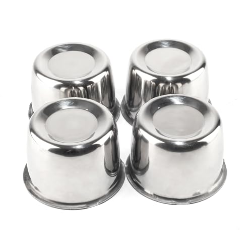 Rtrhinotuning Stainless Steel Push Through Center Caps 3.31" for Trailer Truck Rv Wheel Rims Chrome Trailer Hub Cap 2.34" Hight 4 PCS Wheel Center Caps - color: Chrome, size: 3.31" Center Hole, 2.34" Height