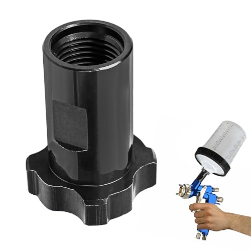 Hovom Car Spray Gun Cup Adapter, M16×1.5 Female Adapter, Black - color: Black+Internal Thread