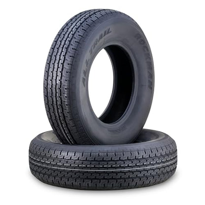 ROCKMAN Trailer Tire ST205/75R14 8-Ply Load Range D 105M Radial 11165, Set2 - size: ST205/75R14