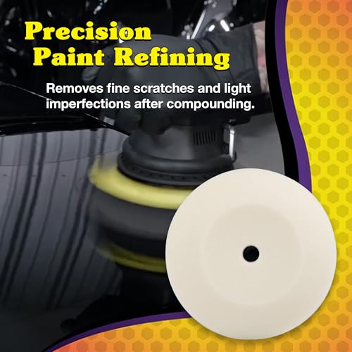 Wizards Foam Polish Buffing Pad - Medium Cut, Velcro Backed, 8.5" x 1.25" - color: Foam Polish Buff Pad