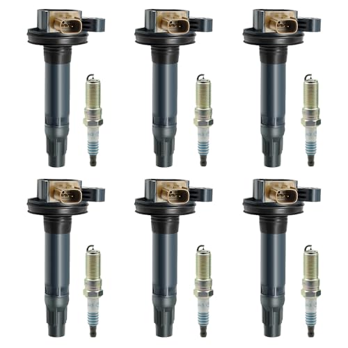UF646 Ignition Coil Pack & SP534 Spark Plugs Compatible with Ford Expedition/Transit-150/250/350 2017-2015 3.5L, for Lincoln MKS/MKT 2015-2013 Navigator 2017-2015 Replace# DG549 SP537 SP580 SP528 - size: UF646