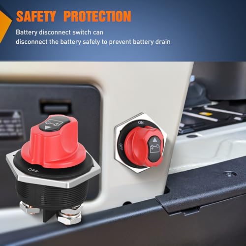 Nilight Battery Disconnect Switch 300A Master Disconnector Isolator - color: 1Pcs On-Off Switch 300A