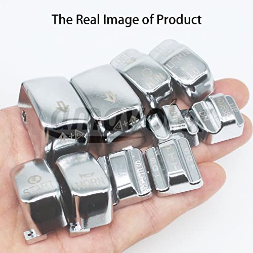 10 pcs Hand Control Switch Housing Switch Caps Kit Compatible for Harley Davidson Touring Electra Road Glide Road King Tri Glide Ultra FLHTCU FLTR FLHR 1996-2013 (Chrome) - color: Chrome