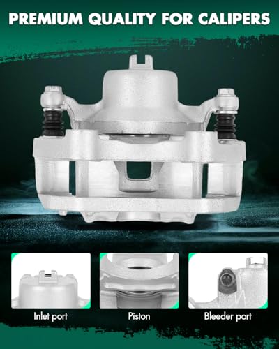 SCITOO 19B2691 Front Right Disc Brake Caliper With Bracket Silver - size: Front Passenger[19B2691]Silver