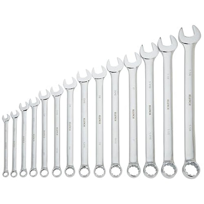 Klutch 14-Pc. Extra-Long SAE Combination Wrench Set - style: SAE