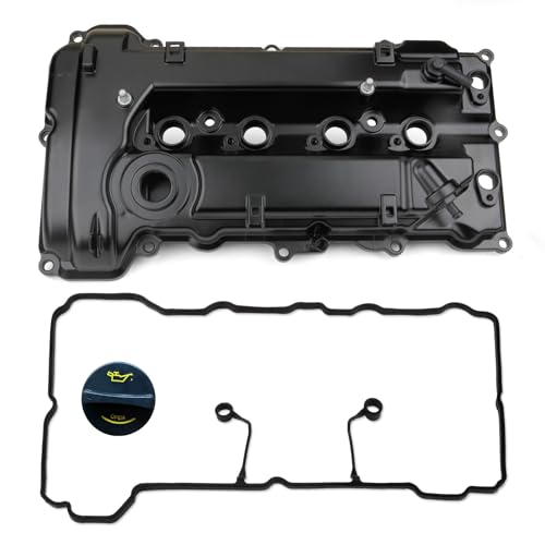 Upgread Aluminum Engine Valve Cover Compatible with 2017-2019 Hyundai Elantra Kona Kia Forte 2.0L L4 Replace 224102E700