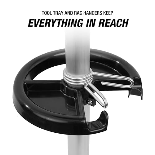 OEMTOOLS 9-Gallon Oil Drain Pan with Adjustable Funnel, Built in Tool Rack - style: 9 gallon