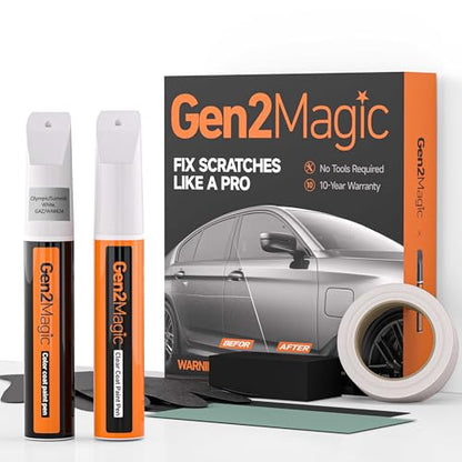 Olympic/Summit White Touch Up Paint Pen Kit Compatible with Chevy [Clear Coat Included], GAZ/WA8624 Color Match for Scratches, Rock Chips, Bumper Dings, Easy Scratch Repair & Rust Remover - color: Compatible with Chevy - Olympic/Summit White