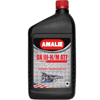 AMALIE DX-III-H/M Automatic Transmission Fluid (160-72836-56) 1 Quart Bottle, Pack of 12 | Made in USA - size: 1 Quart Bottle, Pack of 12