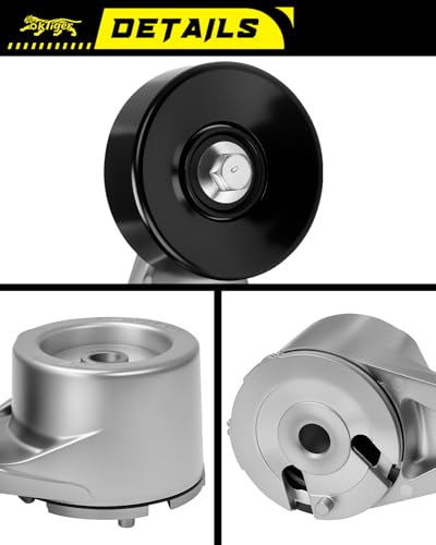 Oktiger 38108 Belt Tensioner Assembly with Pulley Fit for Chevy C1500/C2500/C3500 1988-1995, Astro 1987-1989, Blazer 1989-1994, Tahoe 1995, for GMC Yukon, V1500/V2500 Suburban, Typhoon, 4.3L/5.0L/5.7L - size: 38108