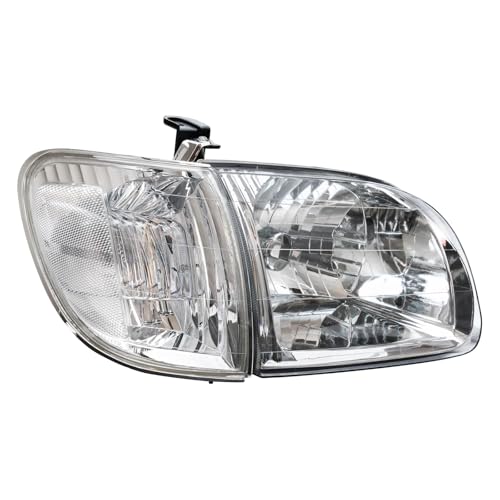 Headlight + Parking Lights Kit For Toyota Tundra Regular/Access Cab 2000-04 - color: Chrome Housing Clear