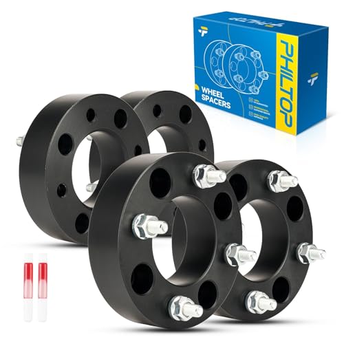 PHILTOP 4x110mm Lug-Centric ATV Wheel Spacers 1.5" for YFM660F Grizzly 4x4 - color: Black, size: 4x110mm-74mm-M10x1.25-1.5"-4pcs