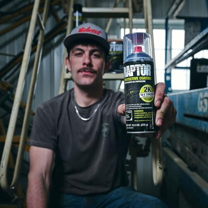 Raptor 2K Bedliner Aerosol, Protective Coating, 13.2 OZ - color: Basalt Gray