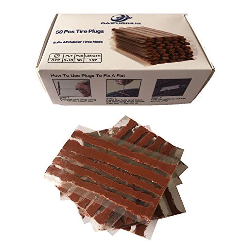50 Pcs Tire Plugs, The Strings of Tire Repair Kit, Tire Patch Plugs, Plugs to Fix A Flat, Suits Car, ATV, UTV, Motorcycle, Wheelbarrow - size: 50
