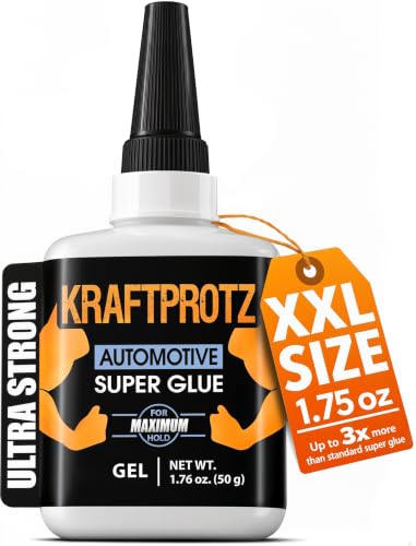 Automotive Super Glue Gel 1.75 oz - Motorbike Car Interior Instant Adhesive - style: GEL 1.76 Fl.Oz.