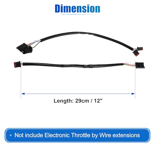 X AUTOHAUX 12 Inch Handlebar CAN Bus Circuit Wire Extension Harness for Harley Davidson Softail Dynas Electra Glide Road Glide Sportster Handlebar Wire Extension Switch Wiring Harness - size: 12in