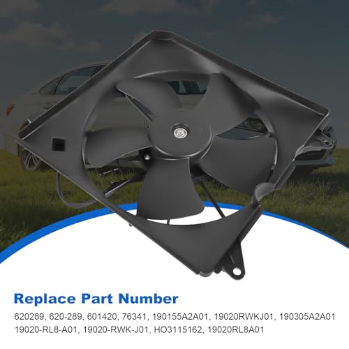 Engine Radiator Cooling Fan Assembly Replacement for Honda Accord 2013-2017