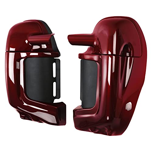 TCT-MOTORPARTS Lower Vented Fairings w/Glove Box Fits For Harley Touring Road King Electra Street Glide Ultra-Classic 1983-2013 - color: Red #2
